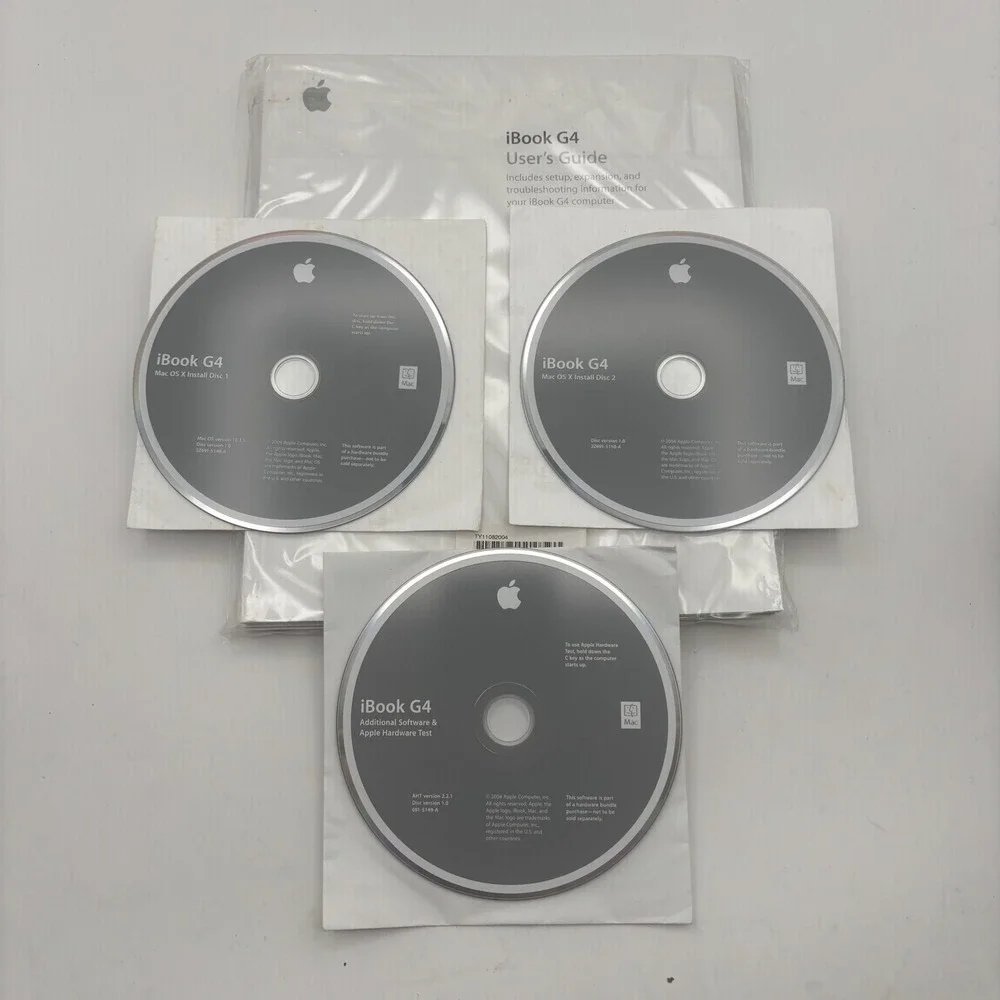 Official Apple - iBook G4 Install Disks & User Guide 10.3.5
